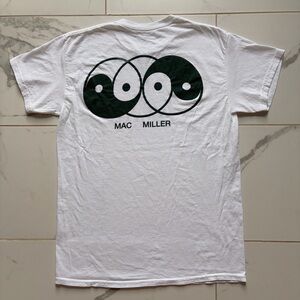 Mac Miller Yin Yang 1992 Til Infinity T Shirt Tee Size M White Green Swimming